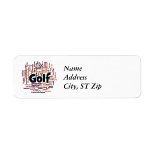 Etiqueta Nube de palabras de golf