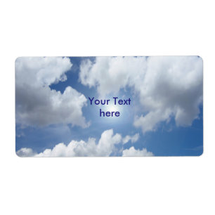 Etiqueta Nubes del cielo azul + tus ideas
