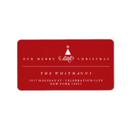 Etiqueta Nuestra pequeña y feliz primera cita de Navidad