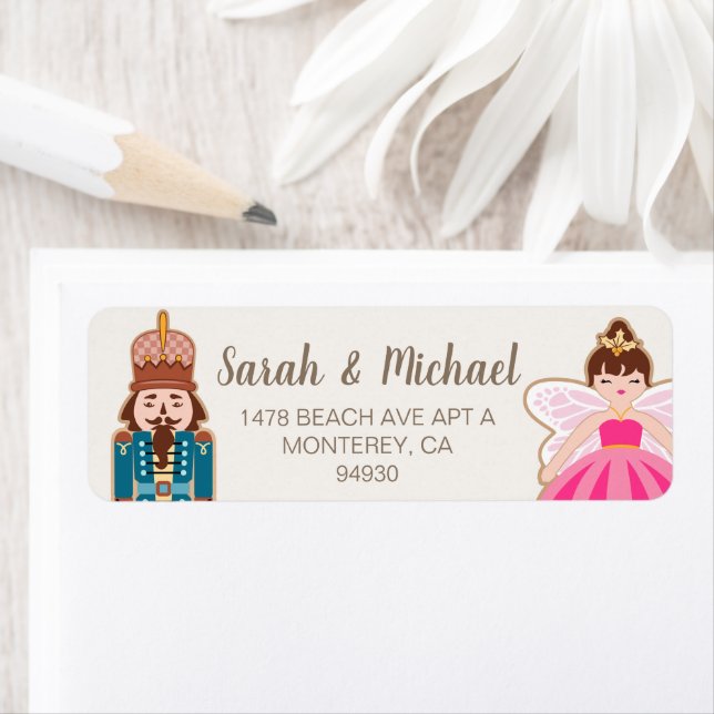 Etiqueta Nuestra primera Princesa de Nutcracker de Navidad (In situ)