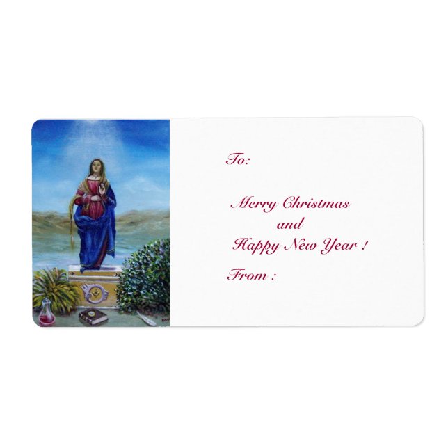 Etiqueta NUESTRA SEÑORA DE LIGERA Madonna de inmaculada con (Frente)