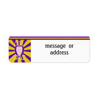 Etiqueta NUESTRO MARCO DE 'ZOOM' Purple&Gold Colours School