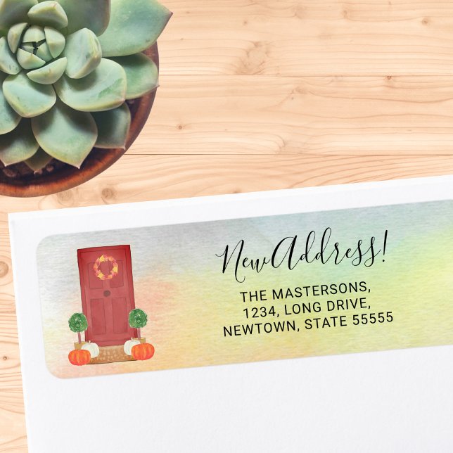 Etiqueta Nueva dirección Calabaza otoñal (Subido por el creador)