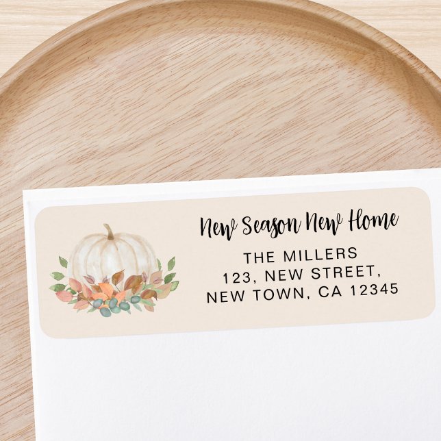 Etiqueta Nueva dirección de devolución de calabaza doméstic (Subido por el creador)