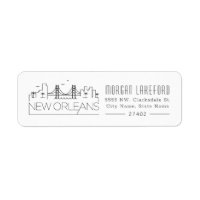 Nueva Orleans, Luisiana Estilizada Skyline |