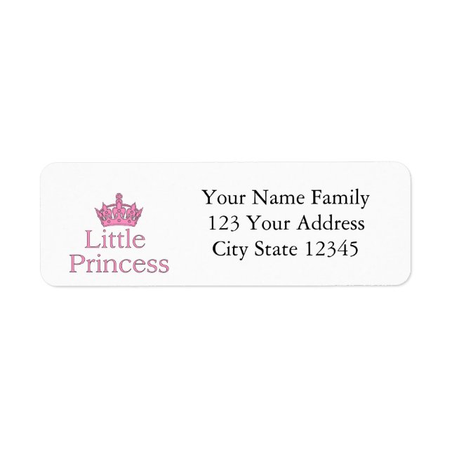 Etiqueta Nueva Princesa - un bebé real! (Frente)