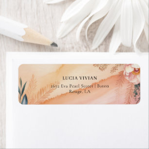 Etiqueta Nuevo capítulo comienza Libros florales Baby Showe