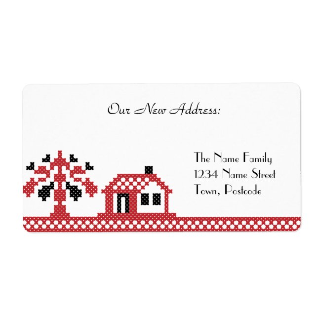 Etiqueta Nuevo hogar (Frente)