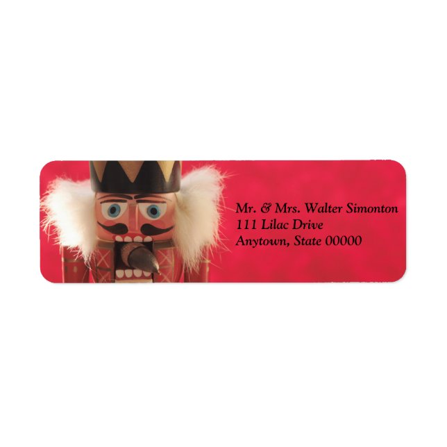Etiqueta Nutcracker con Navidades de bellota (Frente)