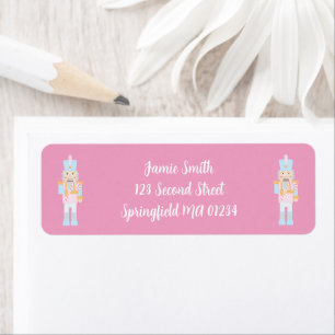 Etiqueta Nutcracker with a Candy Cane Return Address Label