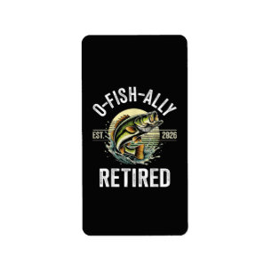 Etiqueta O-Fish-Ally Jubilado 2026 Pescador Pesca