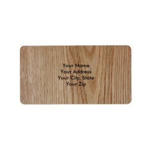 Etiqueta Oak Wood Grain Look