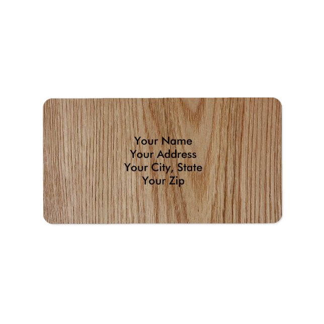 Etiqueta Oak Wood Grain Look (Frente)