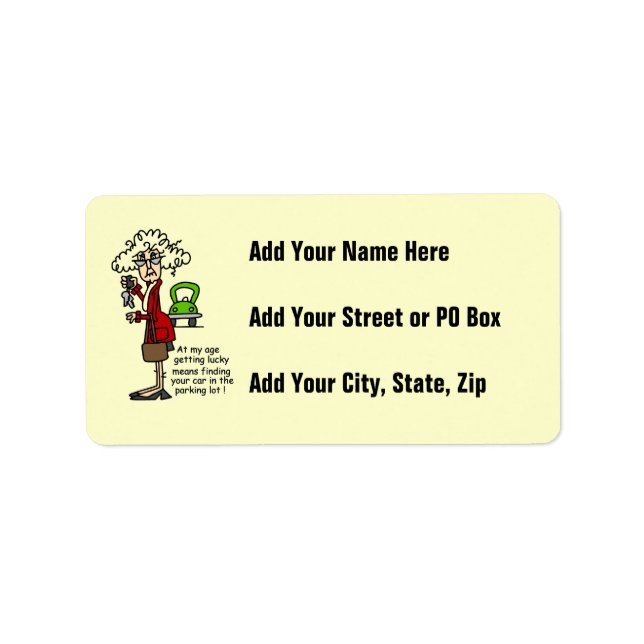 Etiqueta Obteniendo humor afortunado (Frente)