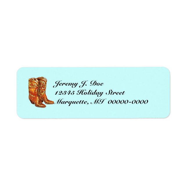 Etiqueta Occidente Usa Cowboy Cowgirl Boots Abordando las e (Frente)