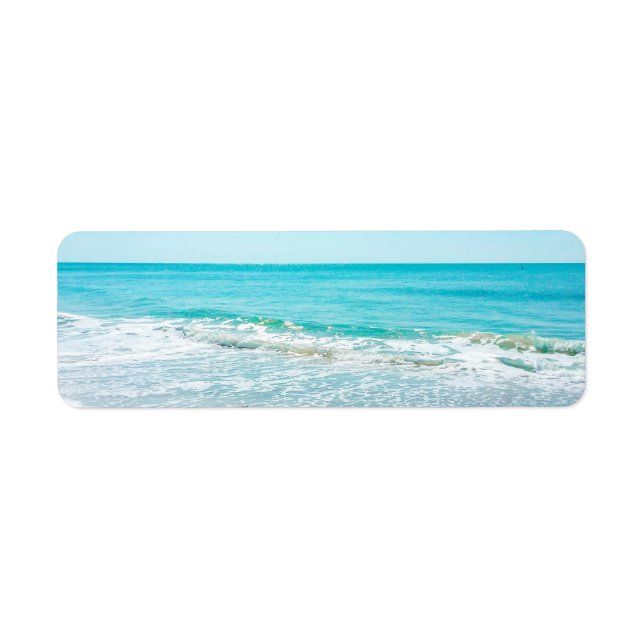 Etiqueta Océano de arena tropical de Florida Beach Waves Sa (Frente)