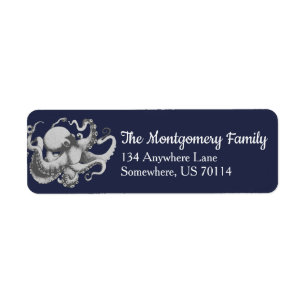 Etiqueta Octopus griego vintage