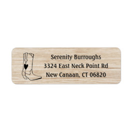 Etiqueta Oeste Cowboy Boots Country Wood Cowgirl Boda