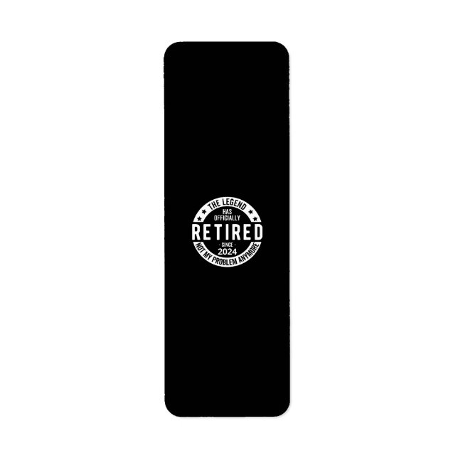 Etiqueta oficialmente retirado 2024 (Frente)