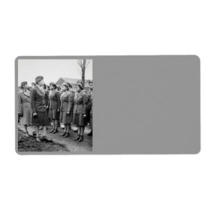 Etiqueta Oficina afroamericana inspecciona tropas