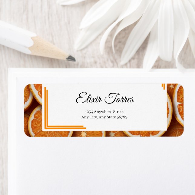 Etiqueta Oh Baby A Un Pequeño Naranja Citrus Baby Shower (In situ)