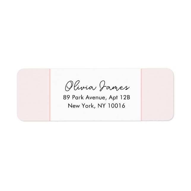 Etiqueta Oh Baby Elegant Script Pink Address Labels (Frente)