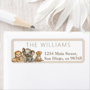 Etiqueta Oh Baby Safari Animals Boho Baby Shower