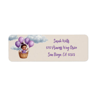 Etiqueta Oh Baby Shower Morado