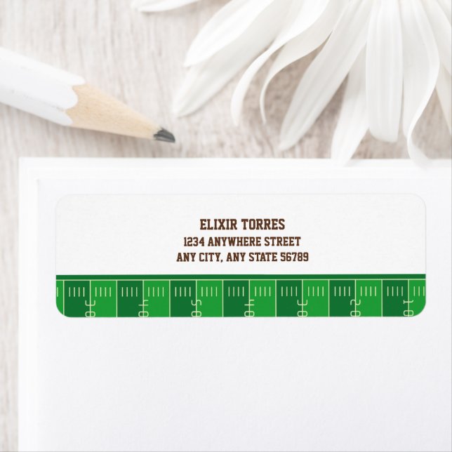 Etiqueta Oh Boy Football Baby Shower (In situ)