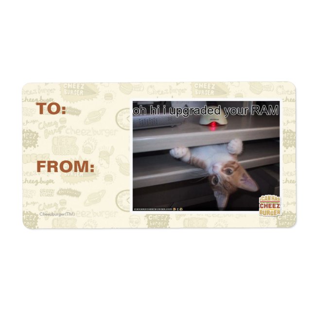 Etiqueta oh hi he actualizado tu RAM (Frente)