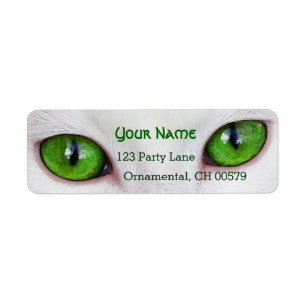 Etiqueta Ojos verdes del gatito