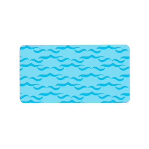 Etiqueta Olas de agua de mar azul pastel océano pacífico