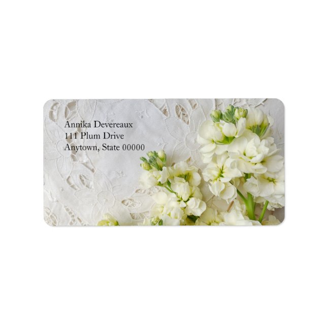 Etiqueta Old lace with white flowers (Frente)