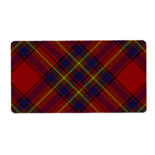 Etiqueta Oliver tartan amarillo rojo platillo