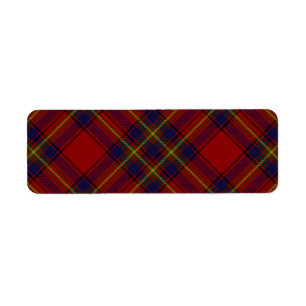 Etiqueta Oliver tartan amarillo rojo platillo