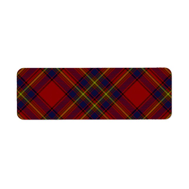 Etiqueta Oliver tartan amarillo rojo platillo (Frente)