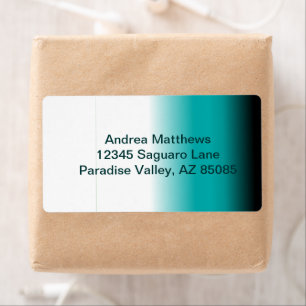 Etiqueta Ombre blanco verde azulado negro