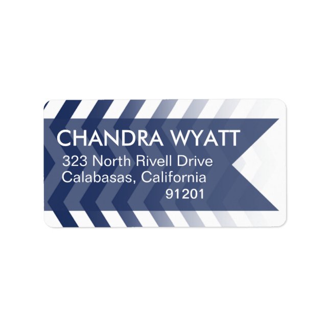 Etiqueta ¡Ombre Chevron Style! | náutica marina (Frente)
