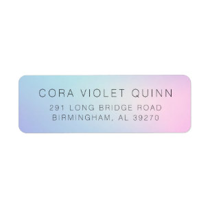 Etiqueta Ombre holográfico