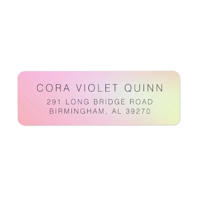 Etiqueta Ombre holográfico (Frente)