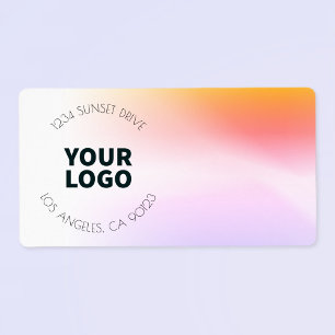 Etiqueta Ombre inspirado por el atardecer   Dirección de de