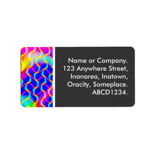 Etiqueta Ondas coloridas (Frente)