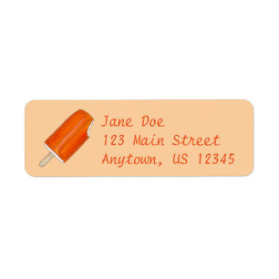 Etiqueta Orange Creamsicle Popsicle Return Address Labels