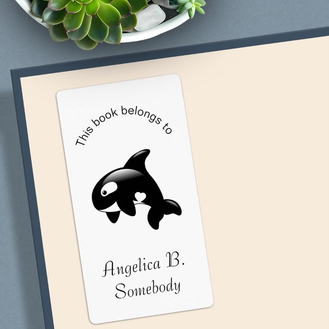 Etiqueta Orca Whale Bookplate (Subido por el creador)