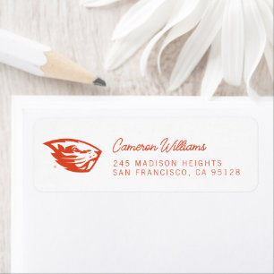 Etiqueta Oregon State Beavers Cabeza de castor