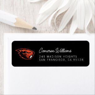 Etiqueta Oregon State Beavers Cabeza de castor