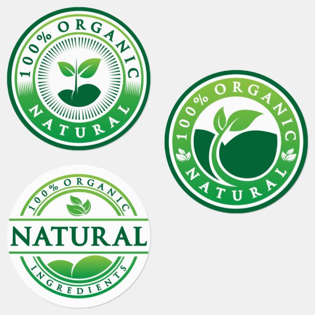 Etiqueta Orgánica Natural Saludable (Grupo)