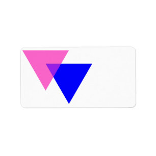 Etiqueta Orgullo bisexual biangles