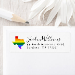 Etiqueta Orgullo gay Arcoiris de Texas