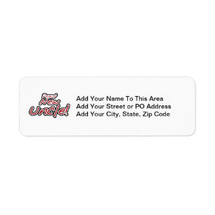 Etiqueta Orgullosos regalos de texto de nuevo tío rojo y ne